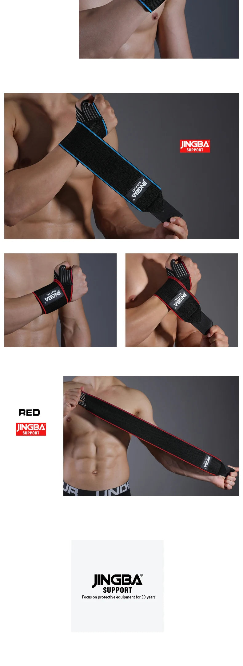 Fitness Wrist Wraps Weight Lifting Gym Wrist Straps Cross Training Padded Thumb Brace Strap Power Hand Support Bar Wristband