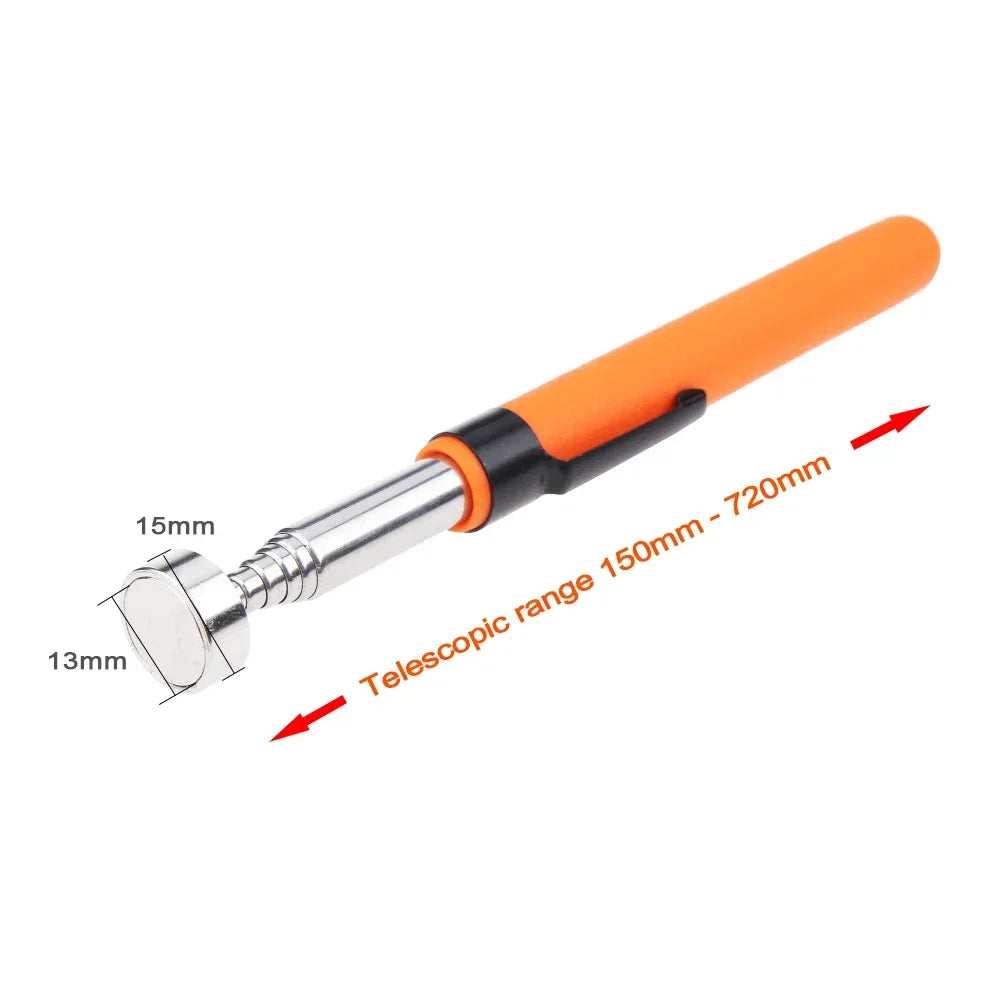 Inspection Mirror LED Light Telescoping Mirrors 360 Rotation Mechanic Tools Magnetic Mirror Telescopic Handle Repairing Tools