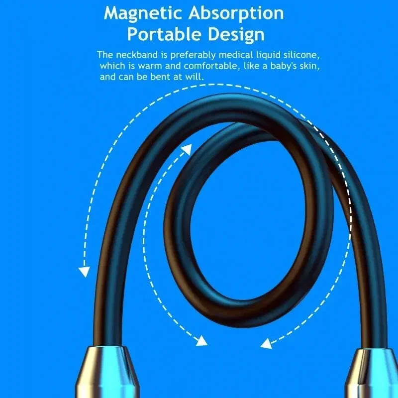 VIKEFON Bluetooth Earphones Wireless Headphones Magnetic Sport Neckband Neck-hanging TWS Earbuds Wireless Headset with Mic