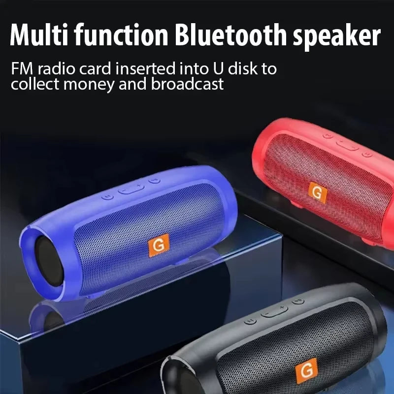 ViVO Portable Subwoofer Bluetooth Speakers Stereo Surround Waterproof Loudspeaker Wireless Sound Box Support FM Radio TF Card