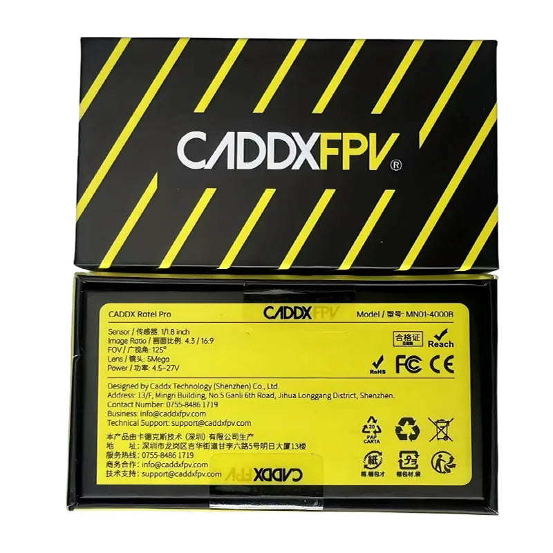 CADDX Ratel Pro FPV Camera 1/ 3/ 5PC 1500TVL 2.1mm Lens 16:9/4:3 NTSC/PAL FOV125° Blacklight Night Vision Camera For RC Drone