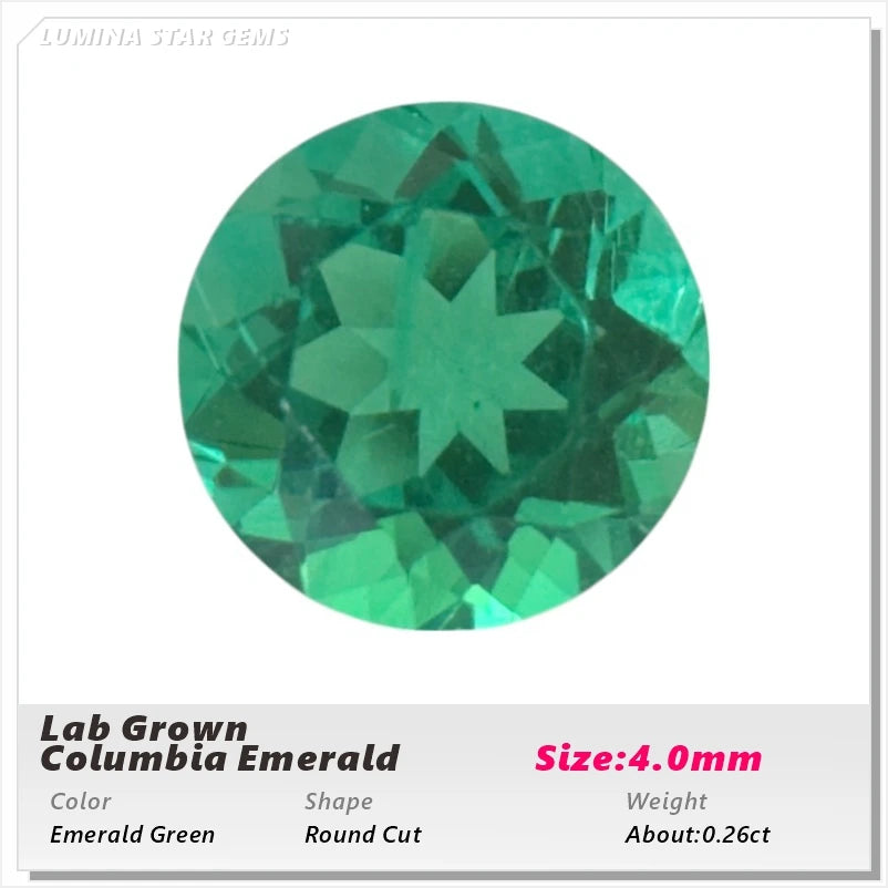 Lab Grown Colombian Emerald Stone High Quality Multiple Cuts Available Hydrothermal Hand-cutting Selectable AGL Certificate