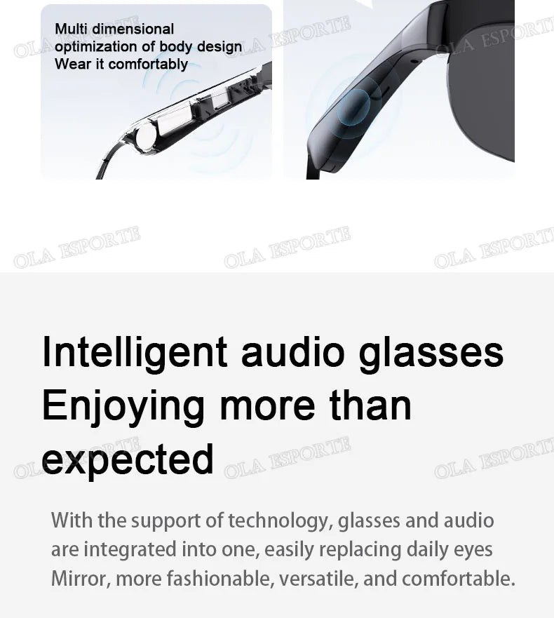 2026 New Smart Glasses Bluetooth Call Voice Assistant Music Outdoor Sport Smartglasses Men Women UV-Protection SunGlasses