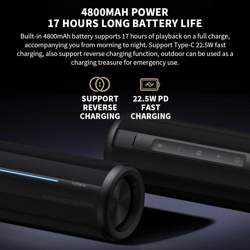 New Xiaomi Bluetooth Speaker ASM02A Bluetooth 5.3 LHDC 5.0 HyperOS IP67 93dB 40W Battery life Outdoor Portable Sound Mi Home APP