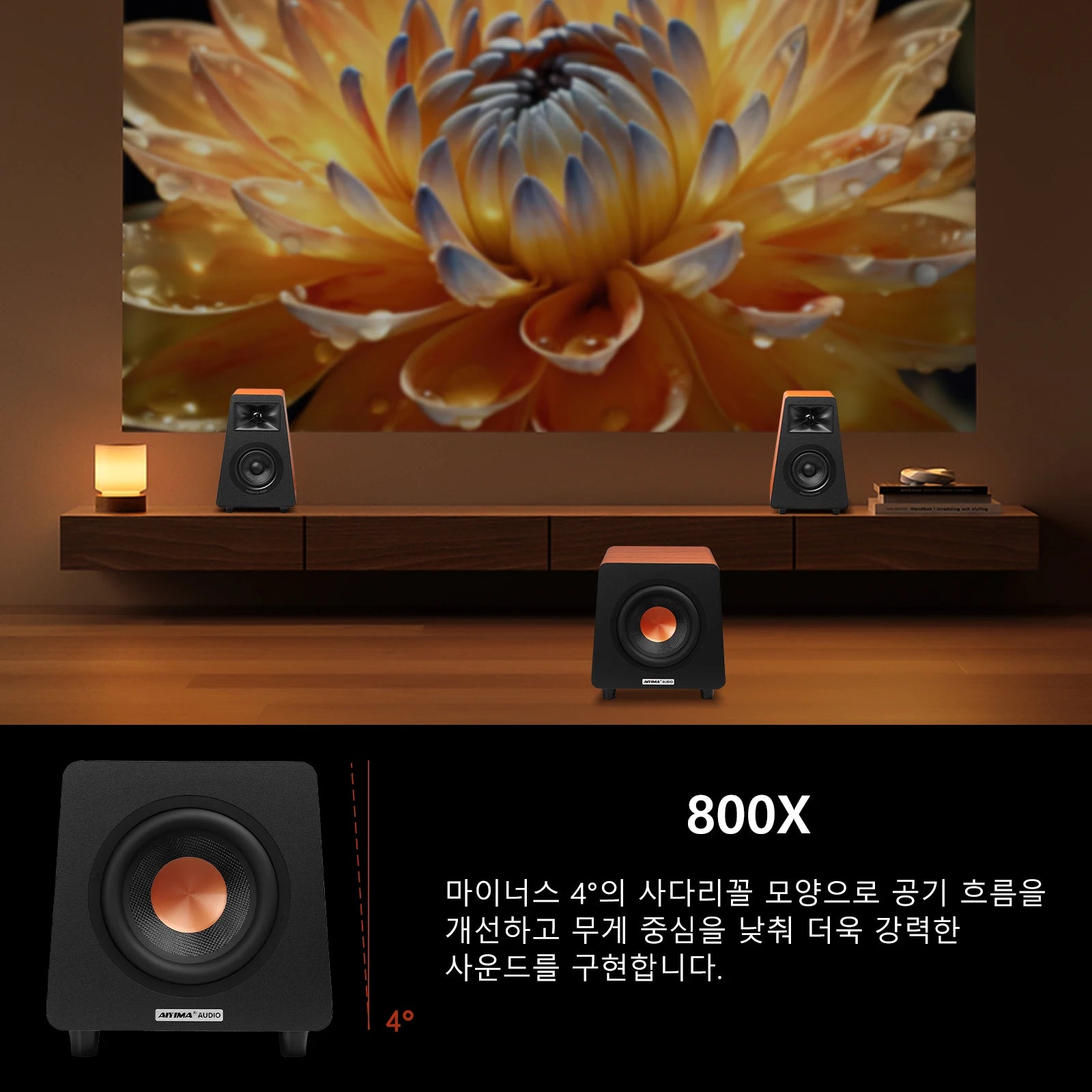 AIYIMA 2.1 Channel Bluetooth Speaker + 800X Subwoofer Hifi Home Sound Theater Wood Speakers Combination DIY Bookshelf Speakers