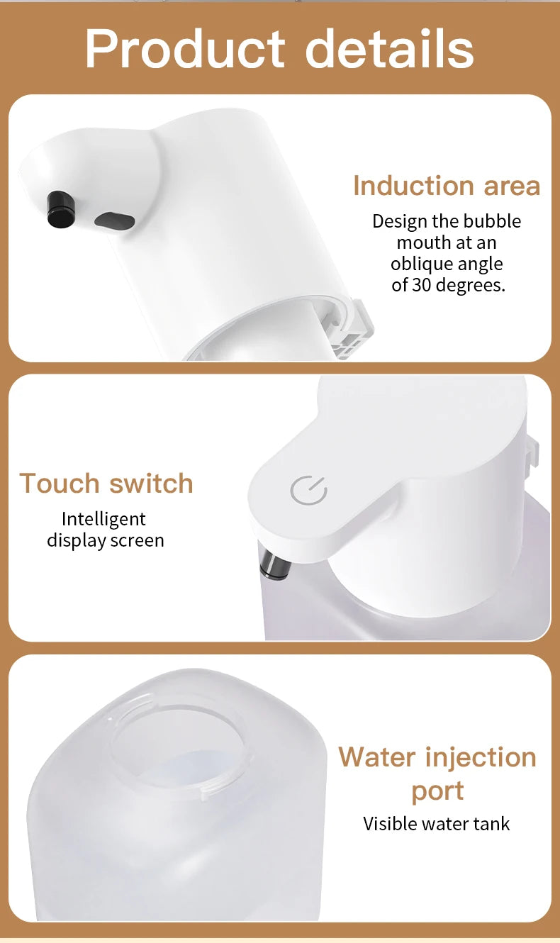 500ML P6 Large Capacity Contactless Intelligent Induction Automatic Sense Soap Dispenser Electric Hand Sanitizer Washing Machine
