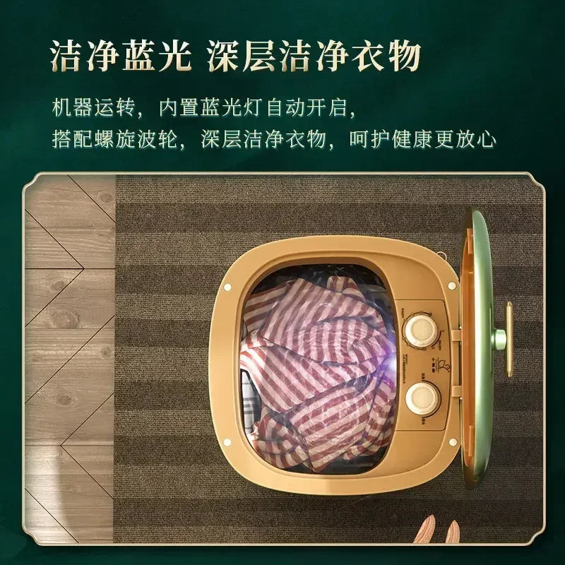 semi-automatic mini washing machine  Small baby children baby underwear socks artifact retro home new style