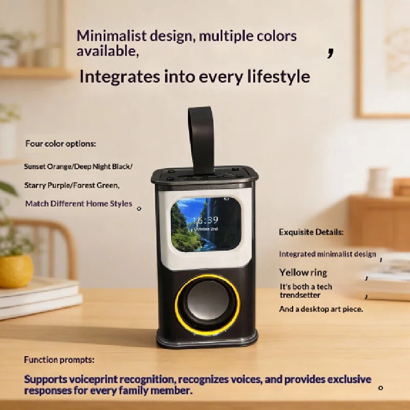 AI  Speaker with Voice Interaction Customizable Multi-color Voiceprint Recognition AI Large Model Chat DeepSeek Home Decor