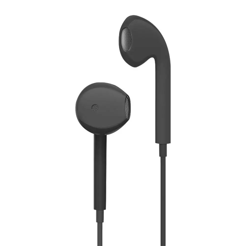 Universal 3.5mm Wired Headphones With Microphone Hands-free Calls Subwoofer Music Earplugs Ergonomic Comfortable 3.5mm Earphones