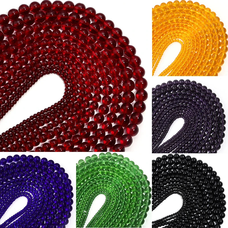 1 String Pomegranate Red  Beads Loose Round Beads Glass Spacer Beads For Jewelry Making DIY  Handmade DIY Bracelet Necklace Ring