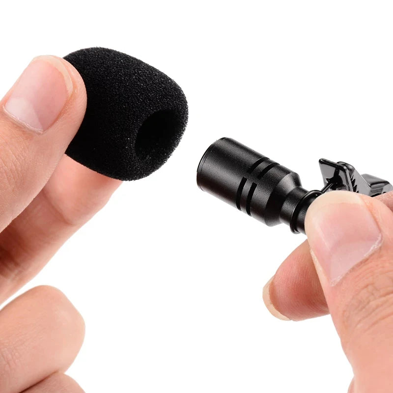 3.5mm Mini Microphone Type C Lapel Clip-on Microphone Portable USB Type-C 3.5mm Professional Micro Mic For DSLR Camera PC Laptop