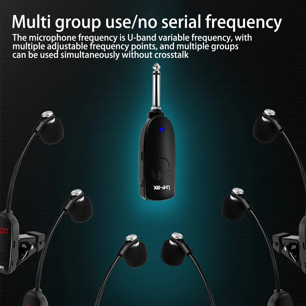 Wireless Microphone Professional Musical Instrument Pickup Amplifier Condenser Mic Receiver Transmitter For Saxophone Trumpet