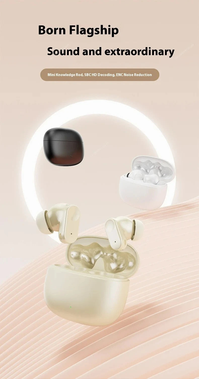 Wireless Bluetooth Earbuds Comfort Fit Metal Diaphragm Hi-Fi Sound Long Battery Life Earphones ENC Noise Cancellation With Mic