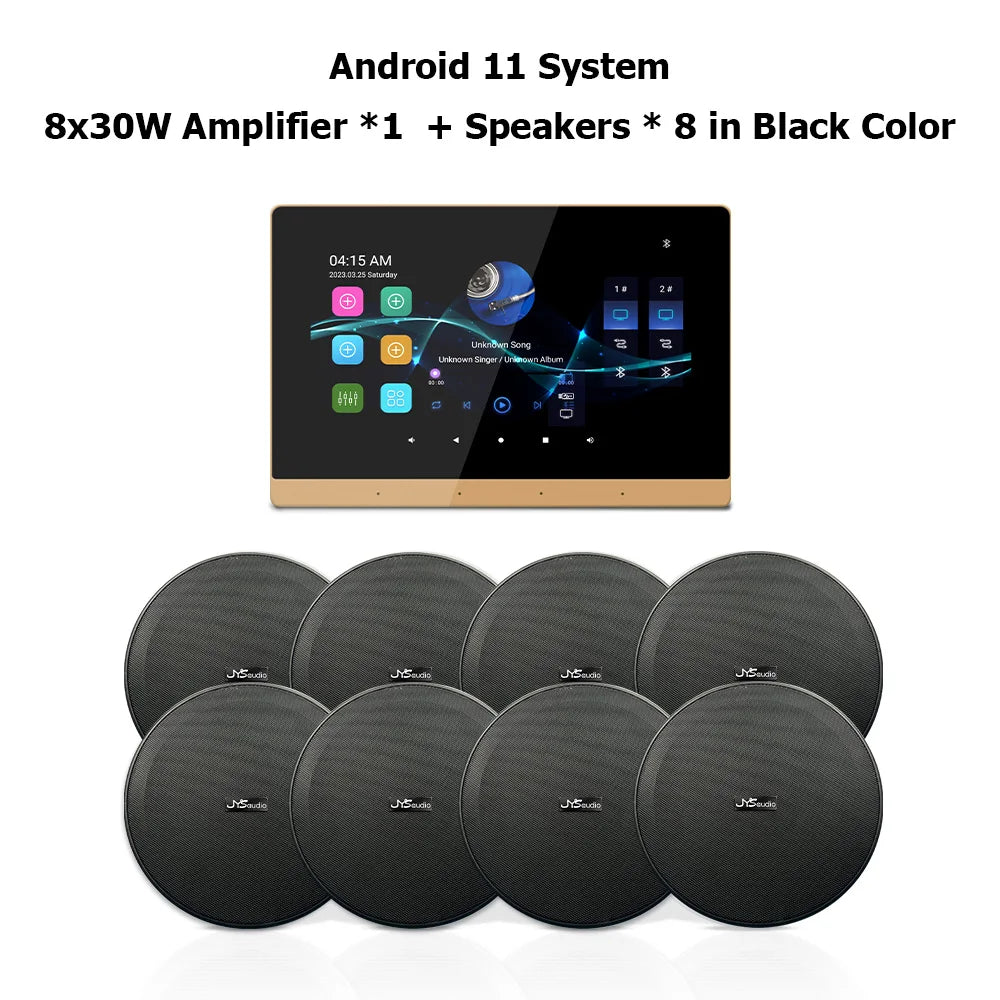 Smart Audio System Home Theater Sound Amplifier Wall Screen WiFi Bluetooth Amp Full House Speaker Setup 6INCH Ceiling Speakers