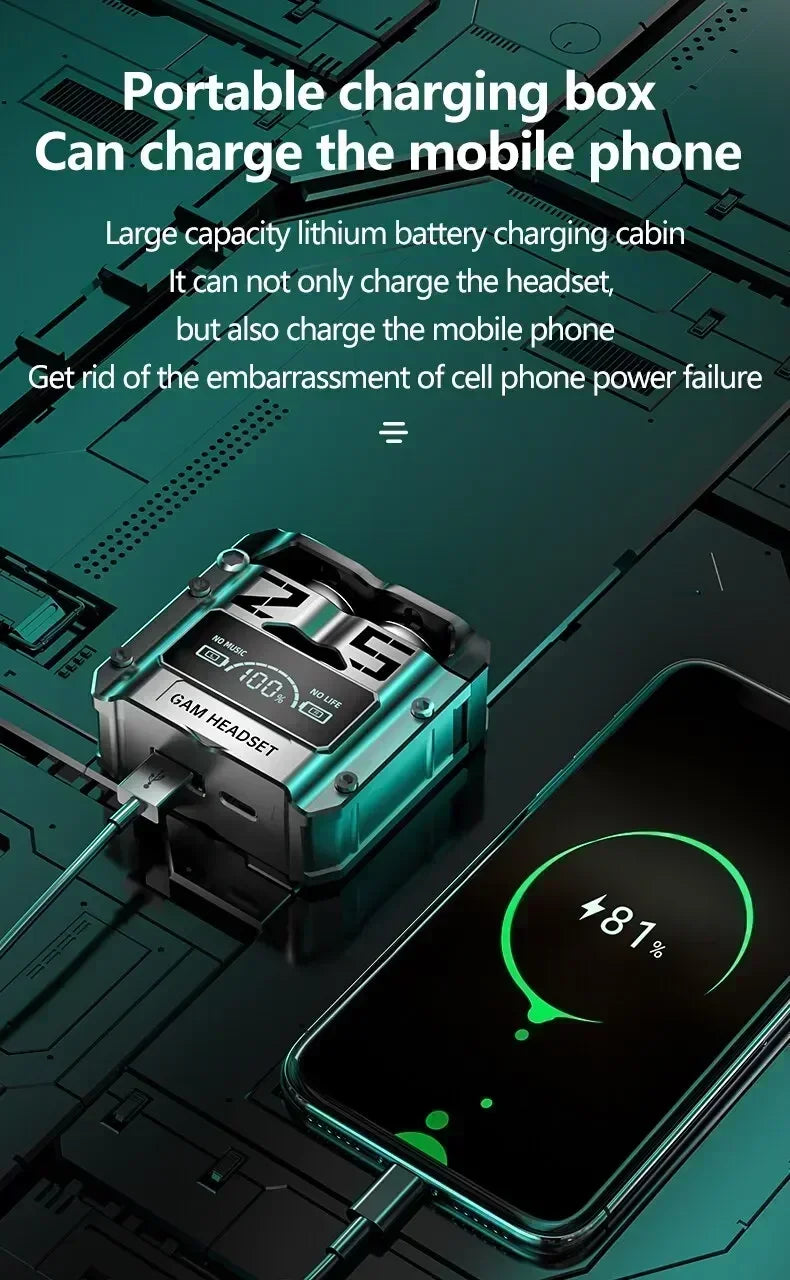 M25 TWS Wireless Headphones Earphones Bluetooth Earbuds Touch Control Noise Reduction Stereo Waterproof Earbuds Headset