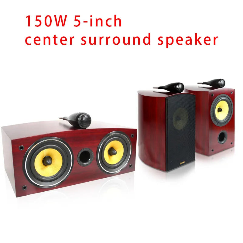 150W 5.5-inch Hi-fi Center Surround Speakers Home Theater Passive Center Speaker Set High Power Hi-fi Speaker Bookshelf Speaker