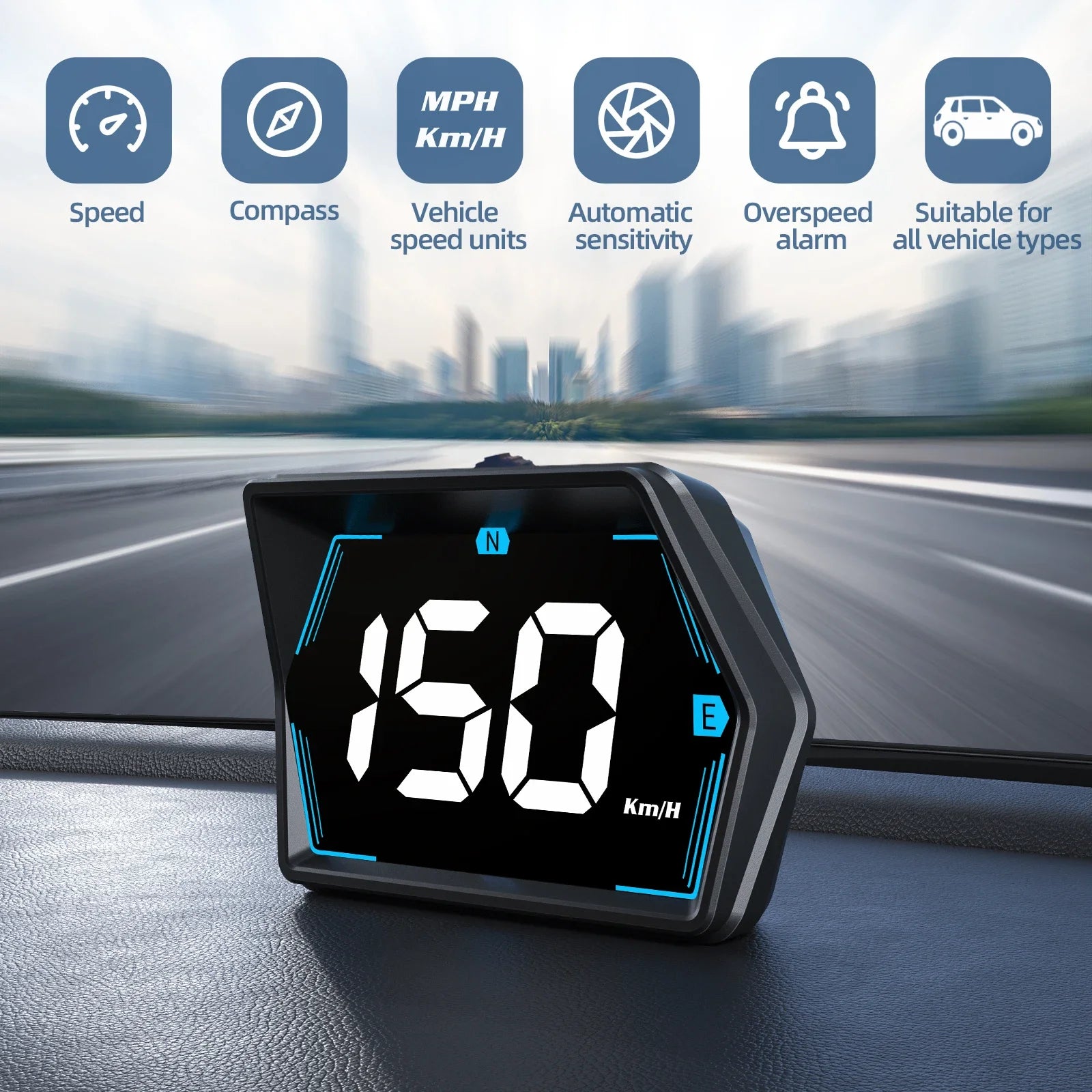 G20 Car Head Up Display GPS HUD Smart Meter Auto GPS Security Overspeed Alarm Speed Compass Electronic Accessories Hud Display