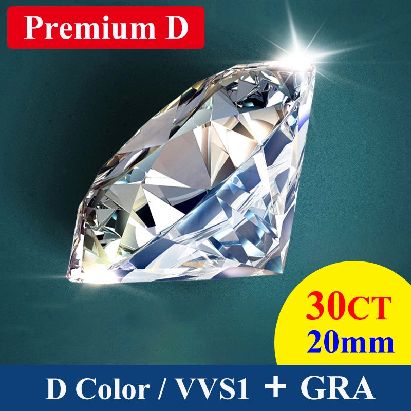 New Premium D Color VVS1 Moissanite Loose Stone Full Size Factory Wholesale Fine Jewelry Certified Moissanite Diamonds With GRA
