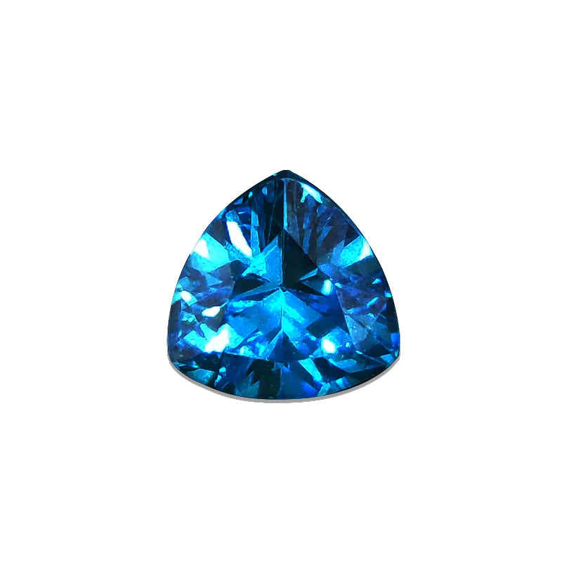 Corundum Ceylon Sea Blue Sapphire Gems Circular Shape Cushion Faceted Cut Loose Aquamarine Gemstone Set Gift Box
