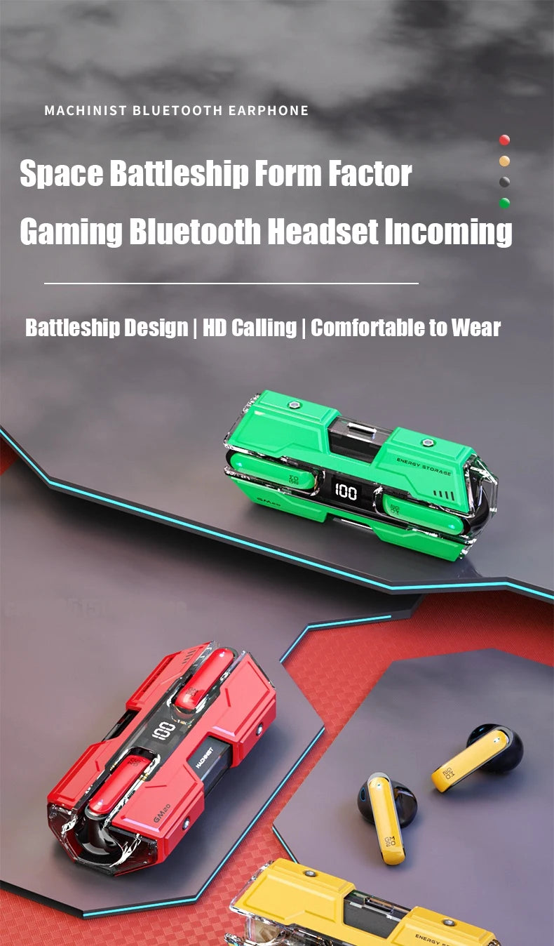 TWS Wireless Bluetooth 5.3 GM20 Gaming Headset Dual Mode High Range HiFi Stereo Audio Headset For Music