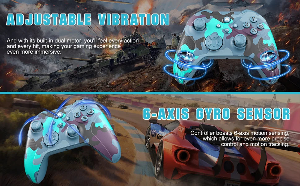 Gaming Gamepad For Xbox One Series X/S Pc With 6-Axis Gyro Sensor Dual Vibration Hall Effect Wireless Game Xbox Controller