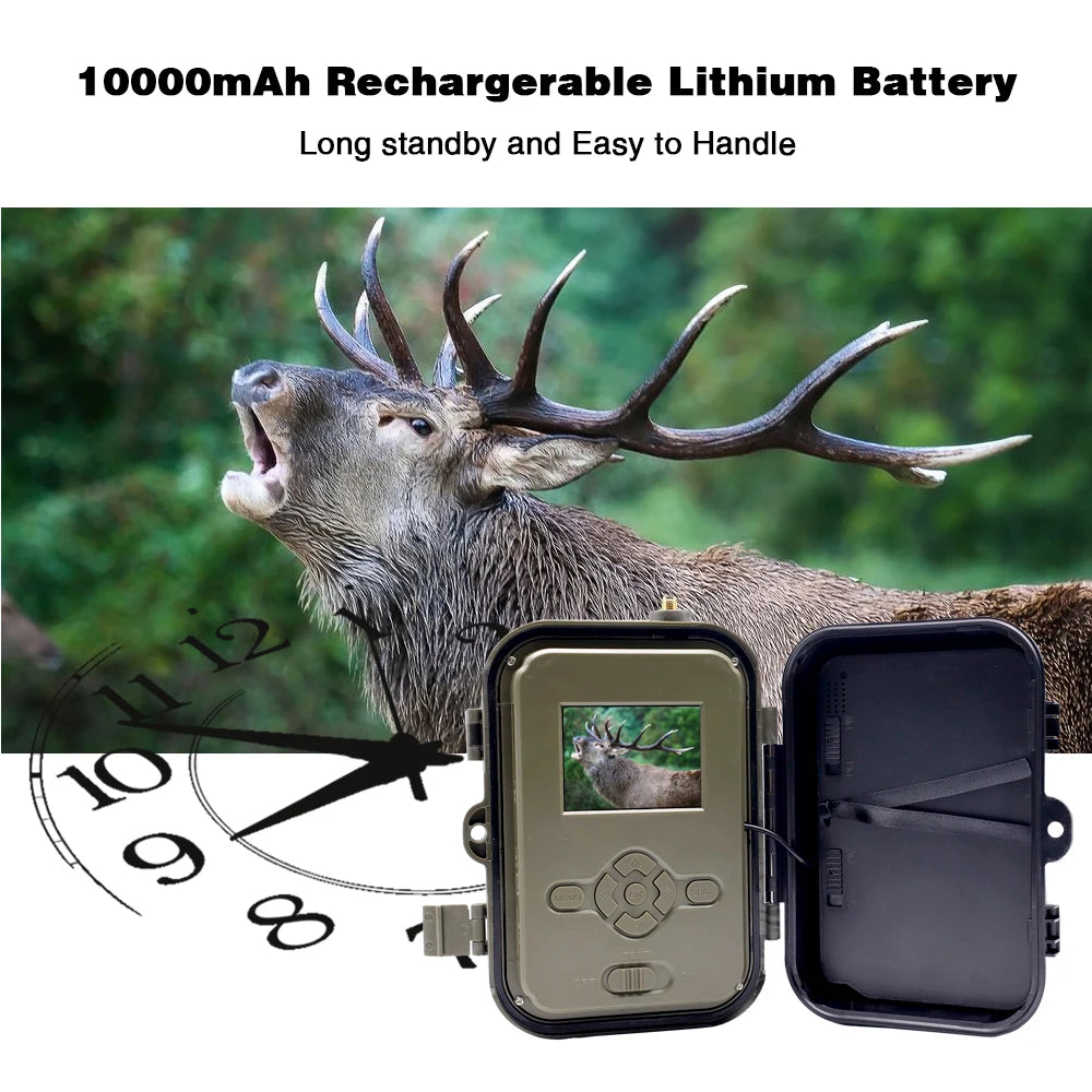 4K Live Stream Trail Camera 4G  30MP APP Clould Service Hunting Cameras 8000Mah Li-Battery Night Vision Photo Traps HC940PROLI