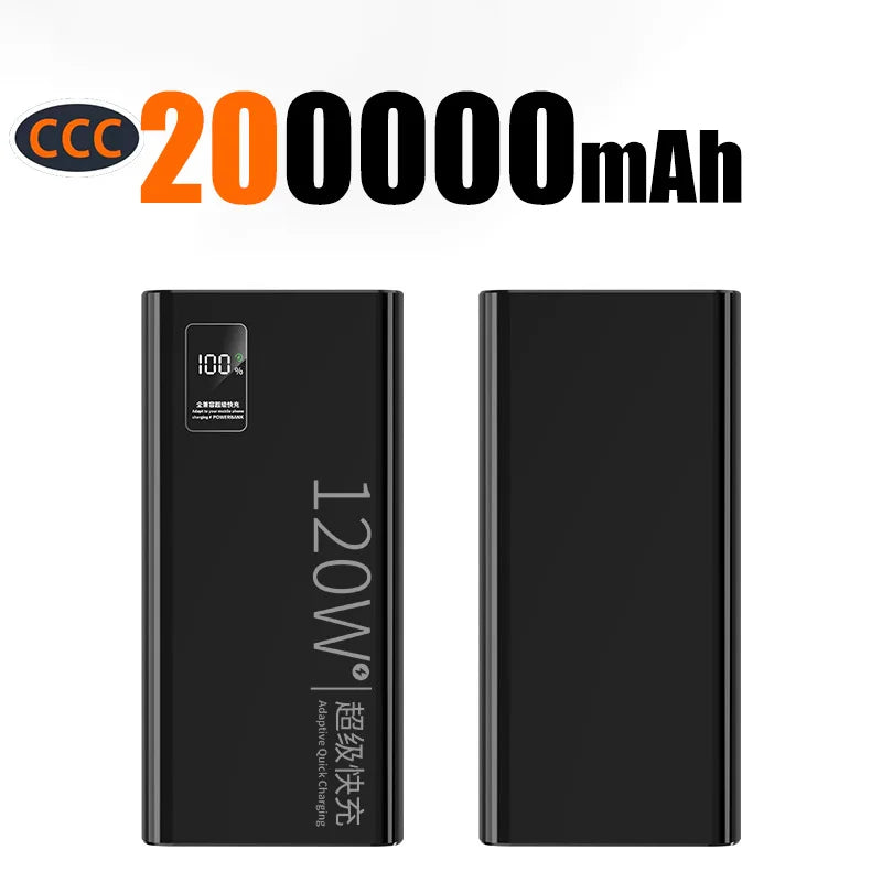 500000mAh Large-capacity Super-fast Charging Power Bank With Digital Display Portable Mobile Power Supply for All Phones