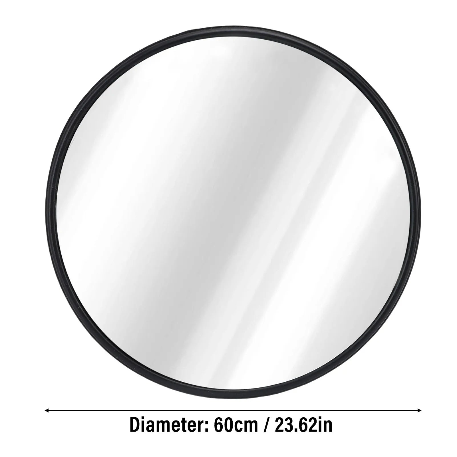 Curved Security Mirror Sturdy Backing Indoor Round Convex Mirror with Wall Mount Bracket for Garage Store Warehouse Parking Lot