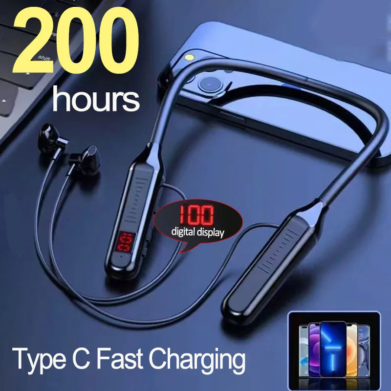 HyperWave 5.3 Wireless Neckband Gaming Earphones - LED-powered sound