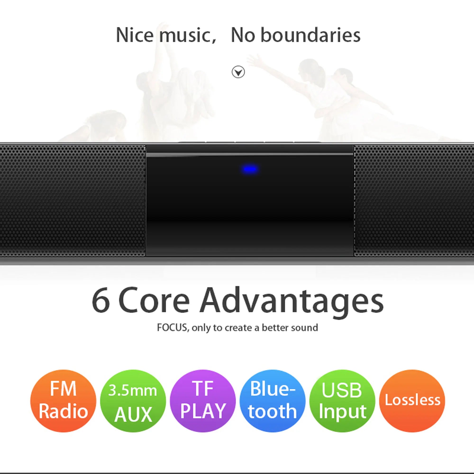Soundbar For TV Subwoofer Bluetooth Speaker Sound Bar Box Music Wireless Radio FM Caixa De Som Big Bocina Bass Blootooth Coluna