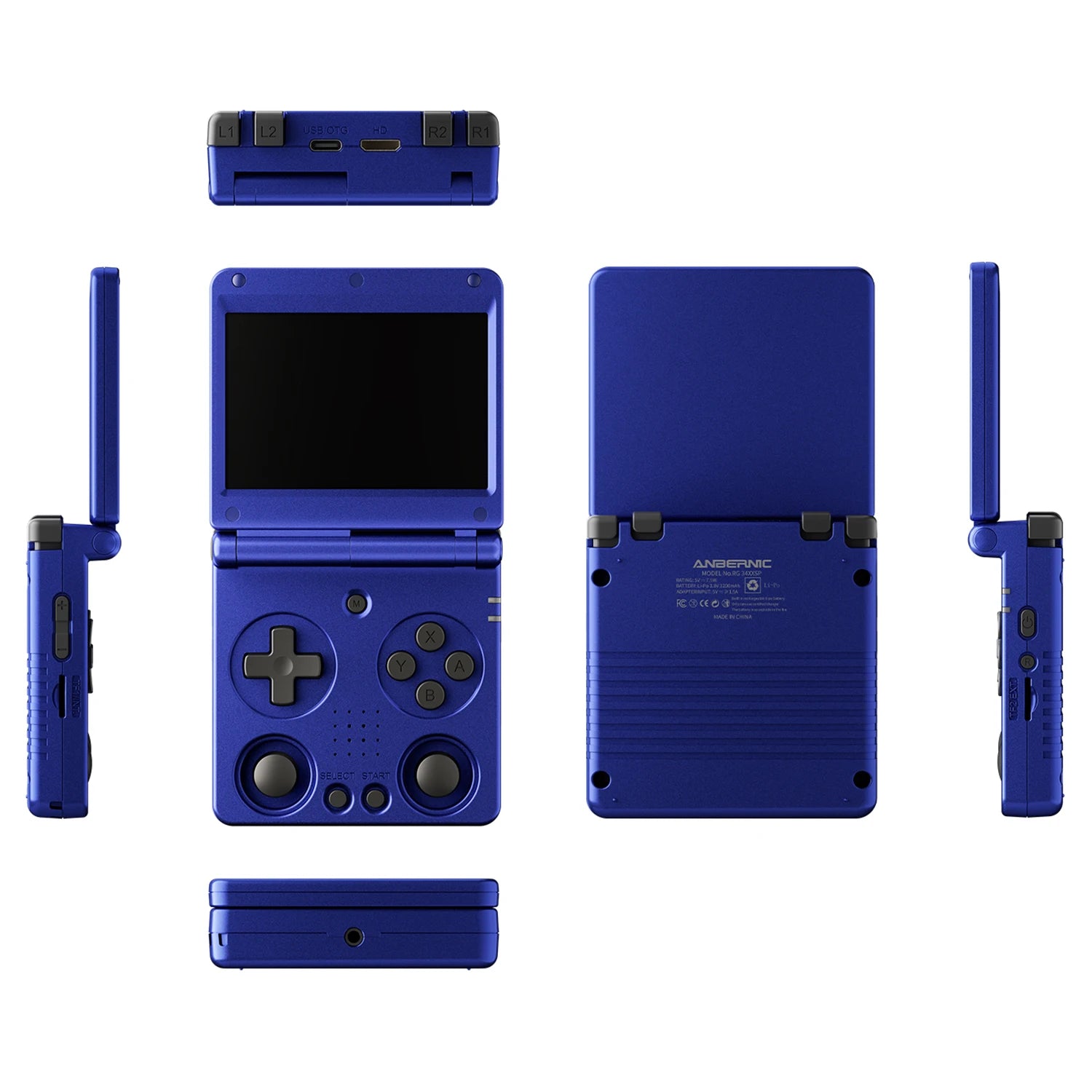 ANBERNIC RG34XXSP Flip Handheld Console 3.4'' IPS Screen Linux 64-bit 64G 5000+ Games Supports 5G WIFI HD-MI TV Output Streaming