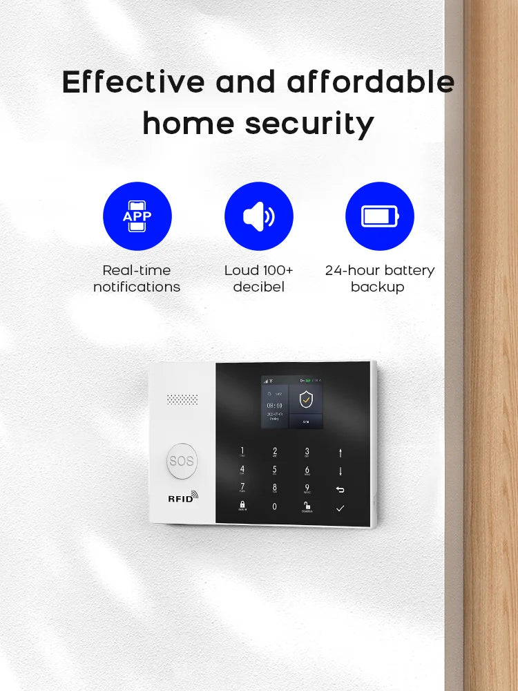 4G Alarm System Security Home WIFI Alarme Residencial Wireless Home Alarm For Tuya Smart Life With Door Sensor Work With Alexa