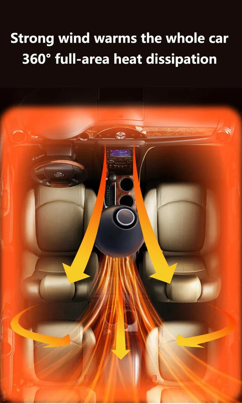 12v/24v Car Heater Heating Cooling Dual-purpose Low Power 360°rotation Defrost Defogger Fast Heating Foldable Stand 2026