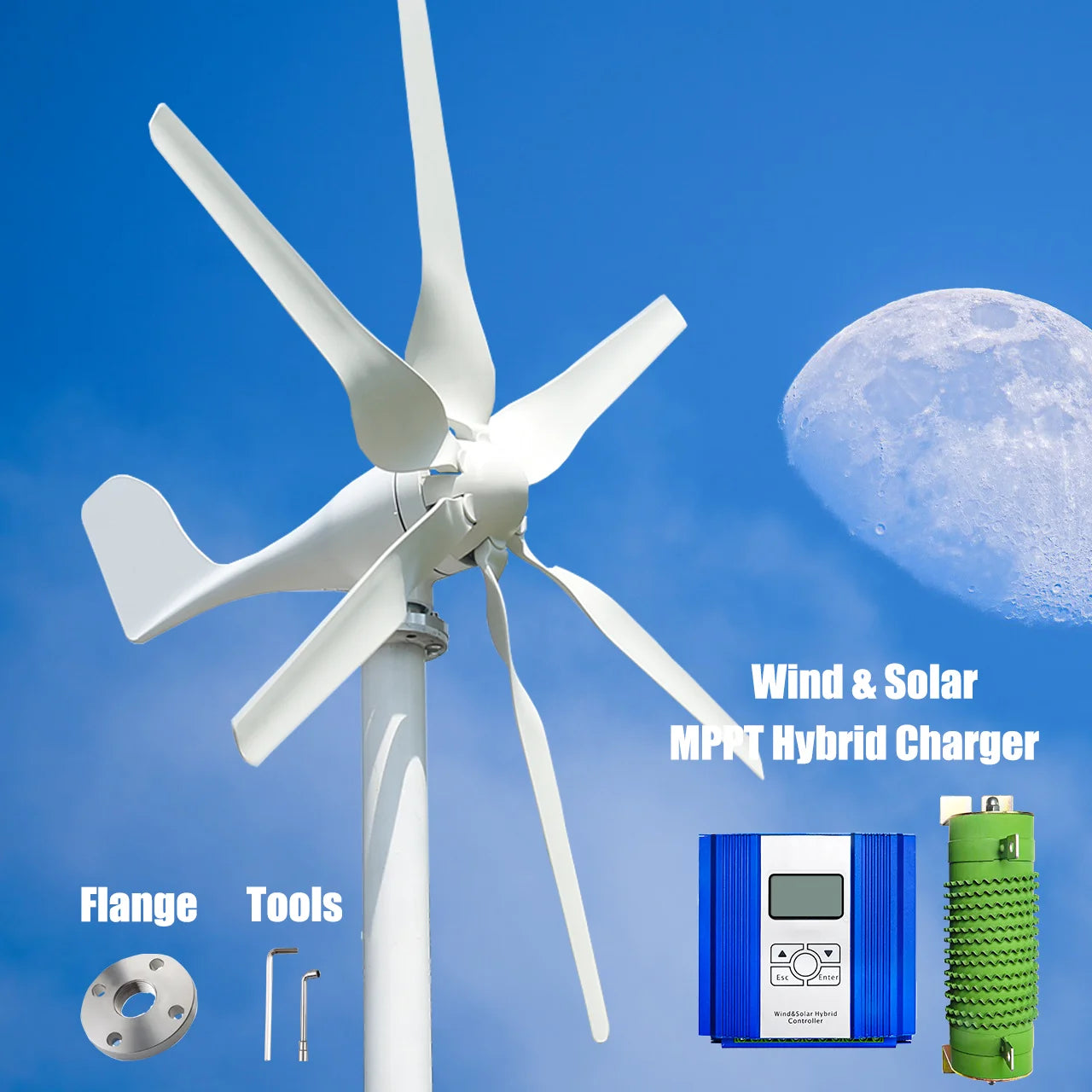 2000W 3000W Windmill Wind Turbine Generator Complete Power Supply System Kit Electric Generator Free Energy Home Appliance