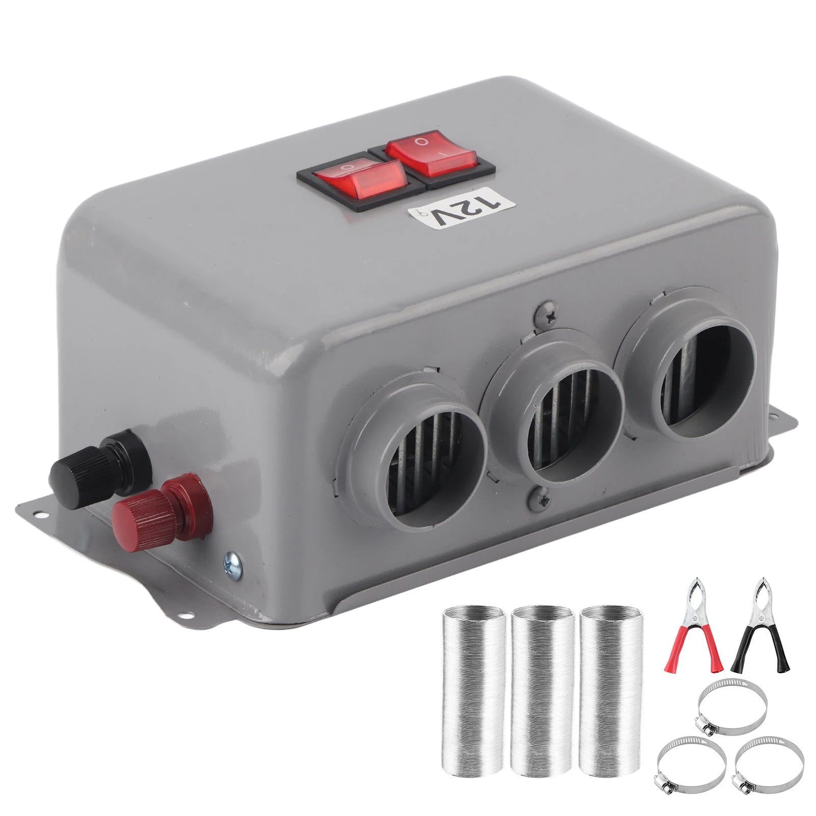 12V Car Heater Auto Warming Car Heater Compact Car Heater 3 Hole 400W‑600W Winter Fast Heating Warmer Frost Removing Low Noise