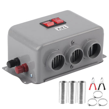 12V Car Heater Auto Warming Car Heater Compact Car Heater 3 Hole 400W‑600W Winter Fast Heating Warmer Frost Removing Low Noise