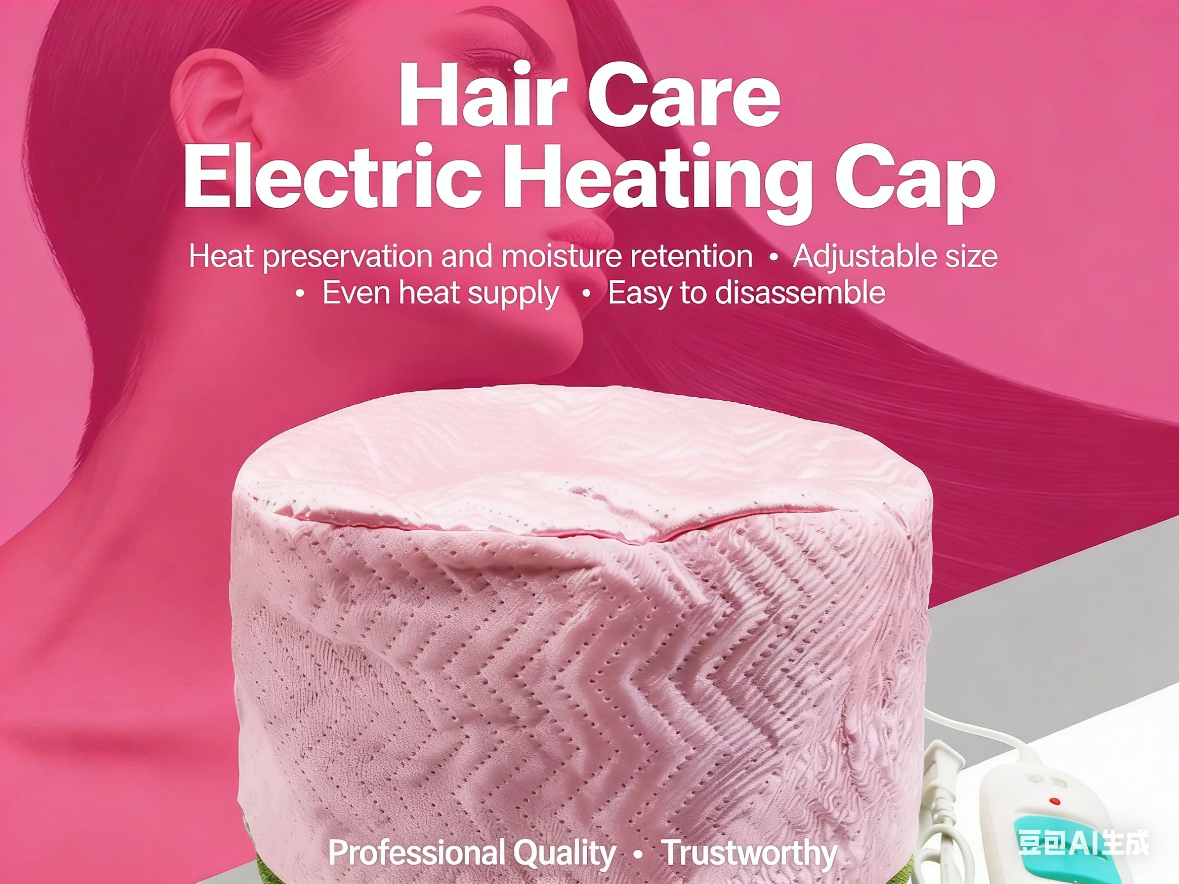 Hair Steamer Cap Electric Hair Heating Cap Thermal Treatment Hat Waterproof Self-heating Hat SPA Nourishing Hair Styling Care