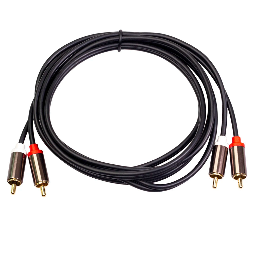 Audio Cord Audio Cable Male to Male 1m 2m 3m 2 RCA to 2 RCA Cable Cord Microphone Mixer for Home Theater DVD TV