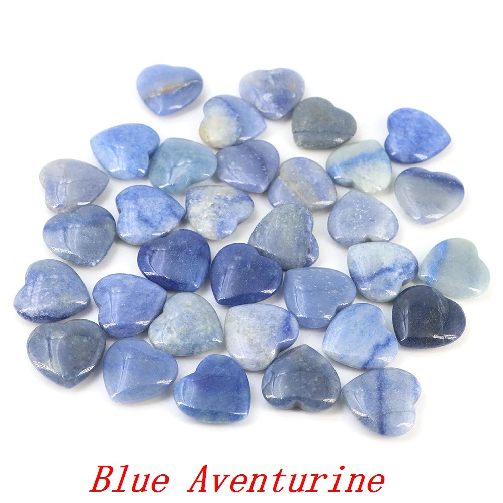 Lots Wholesale Gem Heart Shape LOVE 20MM Natural Crystal Amethyst Agate Bead Healing Reiki Natural Stone Gift Supplies