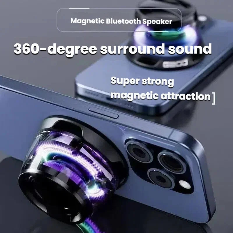 Portable Bluetooth Speaker HECATE G200 RGB Lighting Magnetic Speaker BT5.3 Mini Sound Box 7 Hours Playback Phone Holder