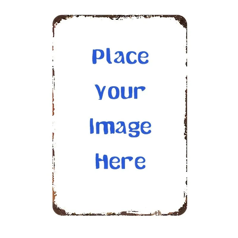 Custom Metal Wall Art Sign - Personalized TextPhotoLogo - Rustic Farmhouse Decor Style - Heavy-Duty Metal Construction - Customi