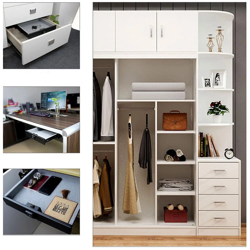 Safe Home Drawer Safe Hidden Safe With Fingerprint Identification Unlock Safe Smart Touch Safe