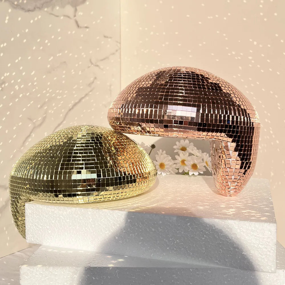 Mirror Disco Ball  Reflection Glass Ball Indoor Home Party Decoration Funny Disco Table Ornament Holiday Birthday Halloween Gift