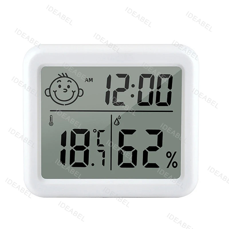 Thermohygrometer Ultra-thin Simple Smart Home Electronic Digital Thermometer Hygrometer LCD Digital Wall Clock