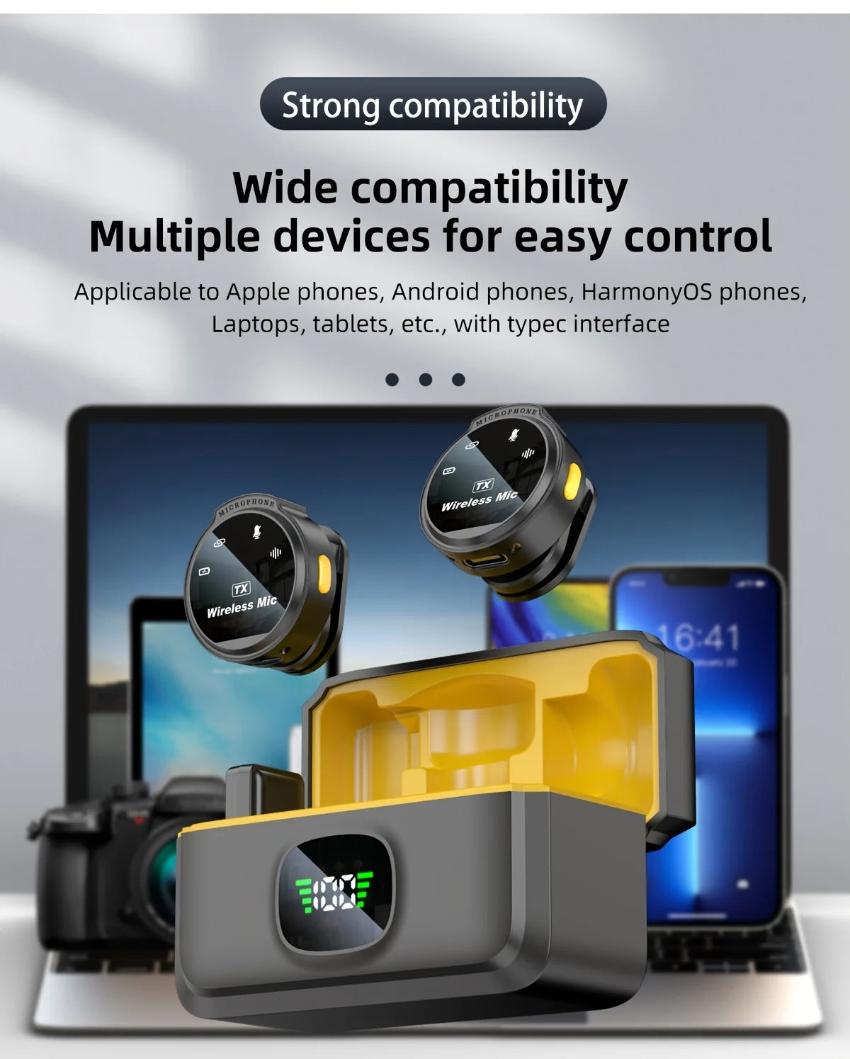 J6 Wireless Lavalier Mics Plug & Play Lapel Miccrophone for Seamless Video Recording, Vlogging, Live Streaming & Interviews