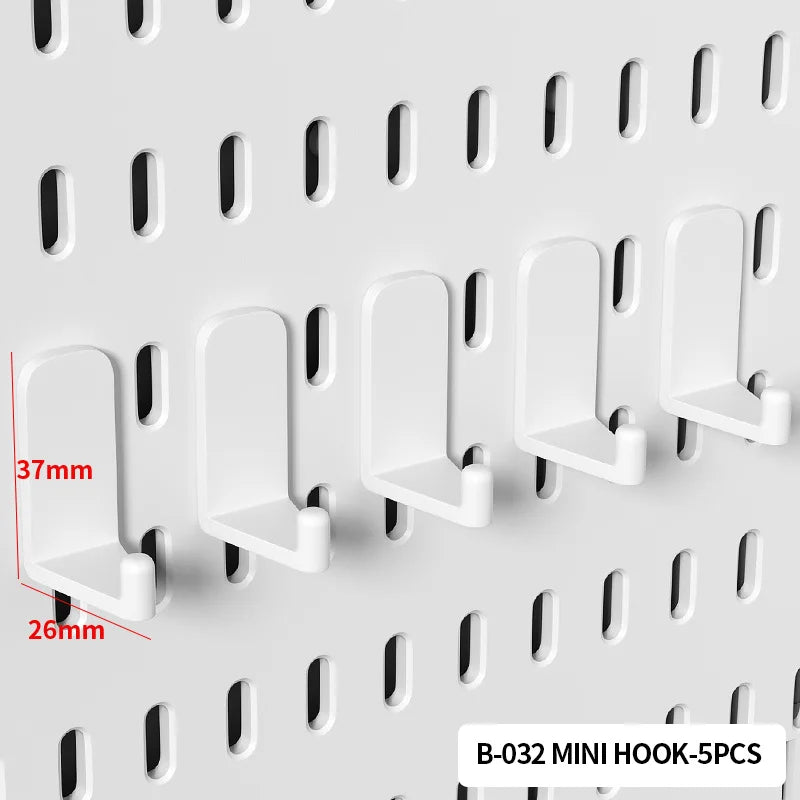 Office Desktop Storage Pegboard: Height-Adjustable Vertical Storage Rack (For Stationery Storage And Decorative Figurine Display