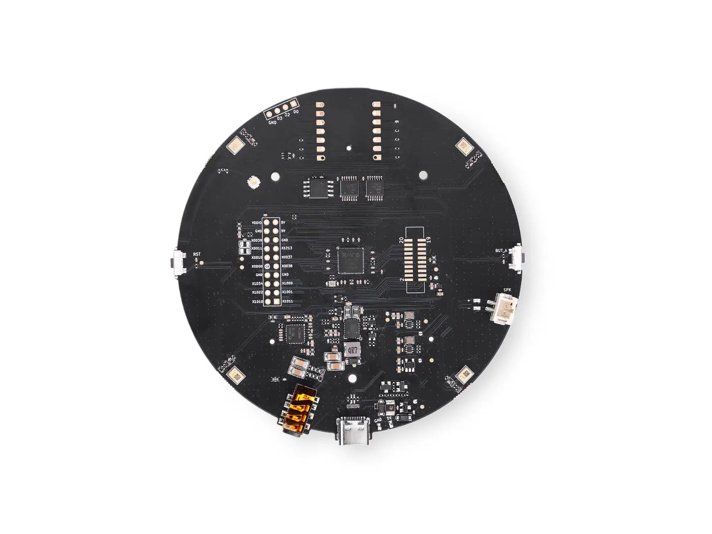 4-Mic Array ReSpeaker XMOS XVF3800 AI Powered ESP32S3 Microphone AEC Meeting Room 5m 360° Far-Field Voice Pickup Wi-Fi Bluetooth