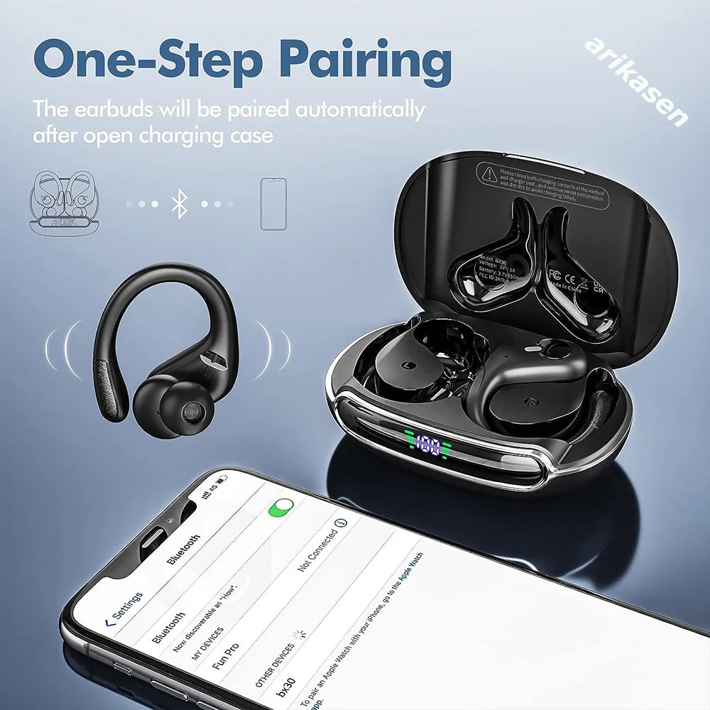 Bluetooth 5.3 Wireless Over-Ear Headphones – HiFi Stereo Sound
