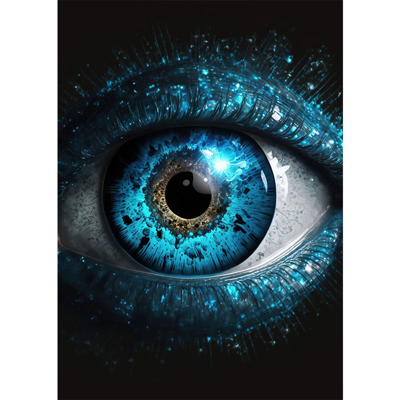 Classic Abstract Wall Art , Eye Features Mural, HD Canvas Print Poster for Home Living Room Bedroom Office Decoration Cuadros