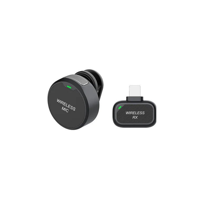 Wireless Lavalier Microphone Outdoor Live Recording Interview Vlog Magnetic Noise Reduction Portable For iPhone Android